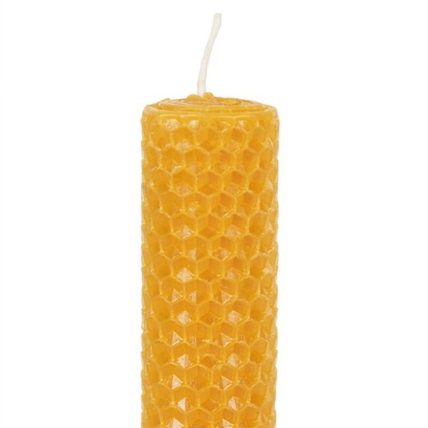 Beeswax Candle Close Up